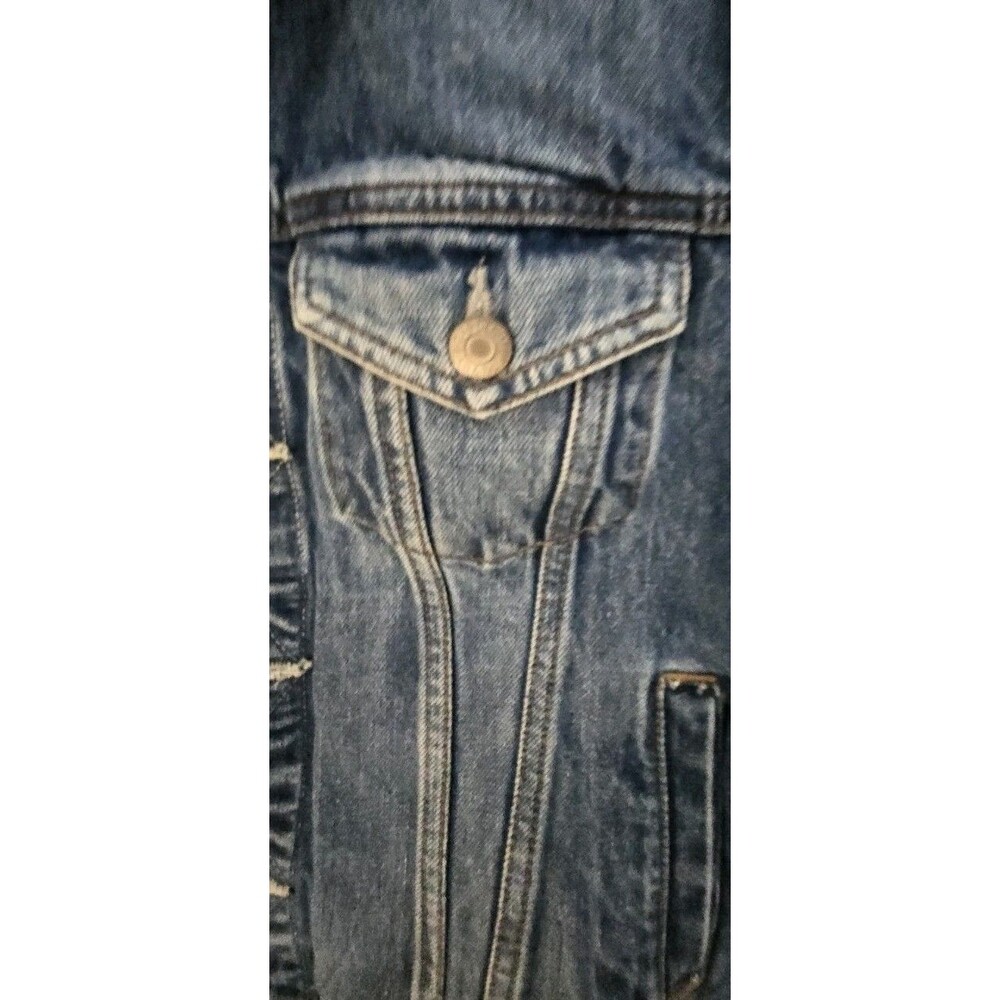 Girls Gap Denim Jacket XL Blue Classic Long Sleeve Jean Coat 100% Cotton - Picture 3 of 9